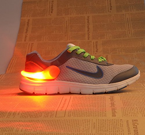 Lumières de chaussures pour les activités de nuit, coureur, clips